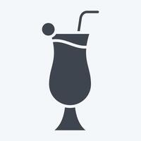 Icon Cocktail 4. related to Cocktails,Drink symbol. glyph style. simple design editable. simple illustration vector