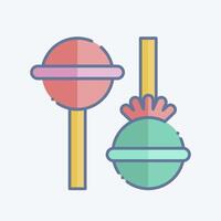 Icon Lolipop. related to Fast Food symbol. doodle style. simple design editable. simple illustration vector