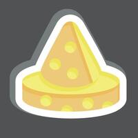 Sticker Cheese. related to Picnic symbol. simple design editable. simple illustration vector