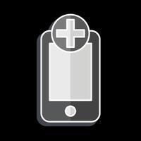 Icon Medical App. related to Medical symbol. glossy style. simple design editable. simple illustration vector