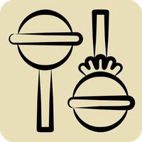 Icon Lolipop. related to Fast Food symbol. hand drawn style. simple design editable. simple illustration vector