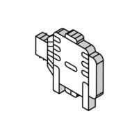 C.A generador eléctrico ingeniero isométrica icono vector ilustración