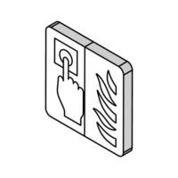 emergency exit safety isometric icon vector illustration