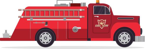 fire fighter truck vactor vector