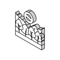 wildlife habitat restoration isometric icon vector illustration