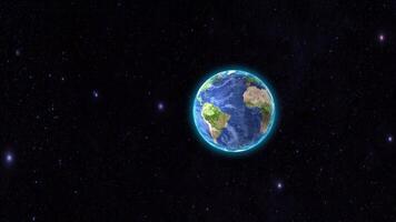 tierra rotación, planeta tierra 4k video