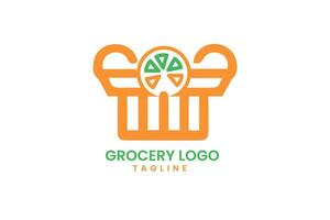 grocery logo design vector