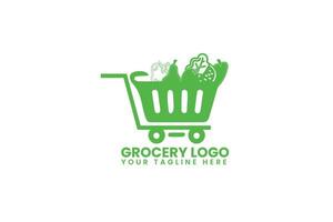 grocery logo design vector