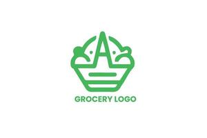 grocery logo design vector