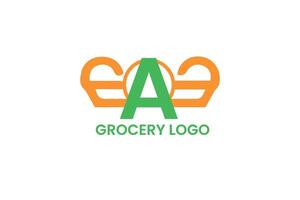 grocery logo design vector