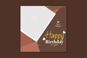 birthday social media post birthday invitation card vector