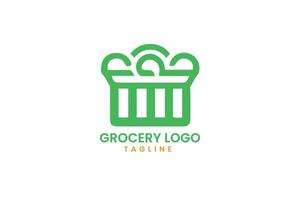 grocery logo design vector