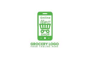 grocery logo design vector