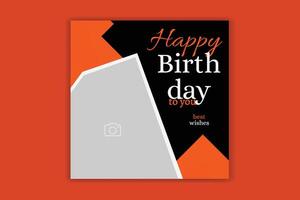 birthday social media post birthday invitation card vector