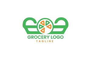 grocery logo design vector