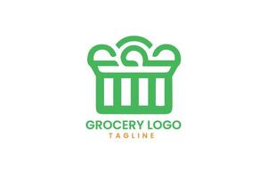 grocery logo design vector