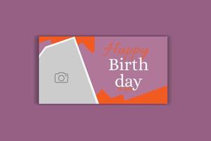 birthday banner design birthday invitation card vector