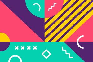 Memphis style colorful flexible design background vector