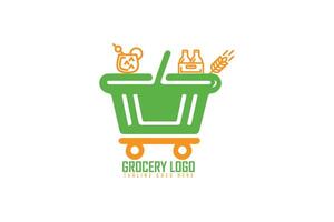 grocery logo design vector