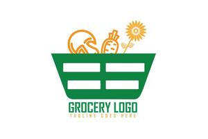 grocery logo design vector