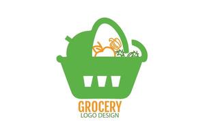 grocery logo design vector