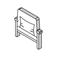 armchair minimalistic stylish isometric icon vector illustration