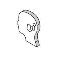 cochlear implant audiologist doctor isometric icon vector illustration