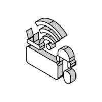 wireless setup repair computer isometric icon vector illustration