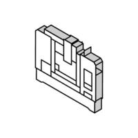 mecanizado centrar fabricación ingeniero isométrica icono vector ilustración