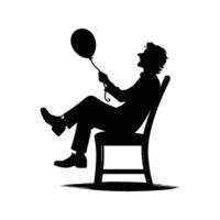 A silhouette vector image of a prank or a joke related to April Fools.