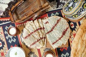 Group of Tortillas on Rug photo