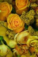 Bouquet of Yellow Roses and Other Flowers photo