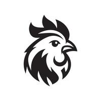 Chicken head logo design template, Chicken rooster symbol vector