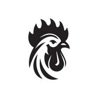 Chicken head logo design template, Chicken rooster symbol vector