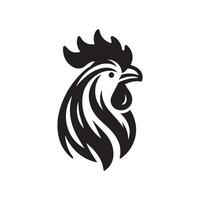 Chicken head logo design template, Chicken rooster symbol vector