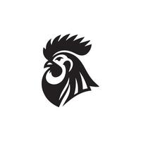 Chicken head logo design template, Chicken rooster symbol vector