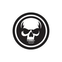 skull logo icon design vector illustration  design template