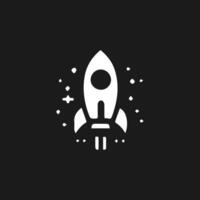 Rocket launch logo vector template. Creative rocket flight startup fly launch vector logo design