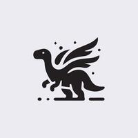 black dinosaur silhouettes, dinosaur logo icon vector