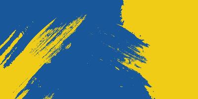 Abstract blue and yellow brush background, Free Vector