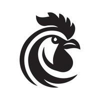 Chicken head logo design template, Chicken rooster symbol vector