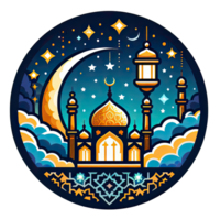 ai generato islamico simbolo e logo che rappresentano il festivo spirito di islamico evento e celebrazione png