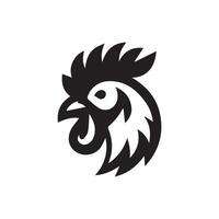 Chicken head logo design template, Chicken rooster symbol vector