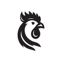 pollo cabeza logo diseño plantilla, pollo gallo símbolo vector