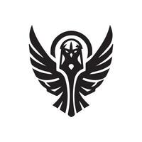 fénix pájaro mascota logo juego de azar vector ilustración