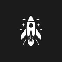 Rocket launch logo vector template. Creative rocket flight startup fly launch vector logo design