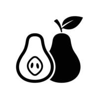 pear icon vector design template in white background