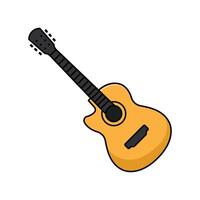 guitar icon vector design template in white background