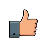 thumb up icon vector design template in white background