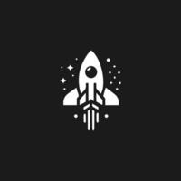 Rocket launch logo vector template. Creative rocket flight startup fly launch vector logo design